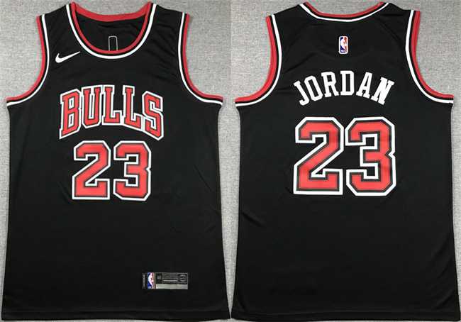 Men%27s Chicago Bulls #23 Michael Jordan Black Stitched Jersey